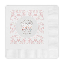 Wedding People Embossed Decorative Napkins (Personalized)