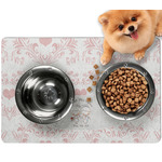 Wedding People Dog Food Mat - Small w/ Couple's Names