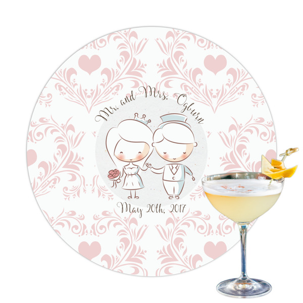 Custom Wedding People Printed Drink Topper - 3.25" (Personalized)