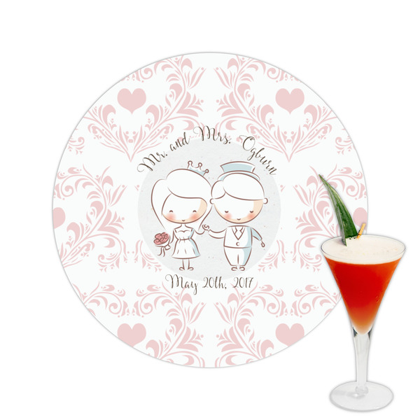 Custom Wedding People Printed Drink Topper -  2.5" (Personalized)