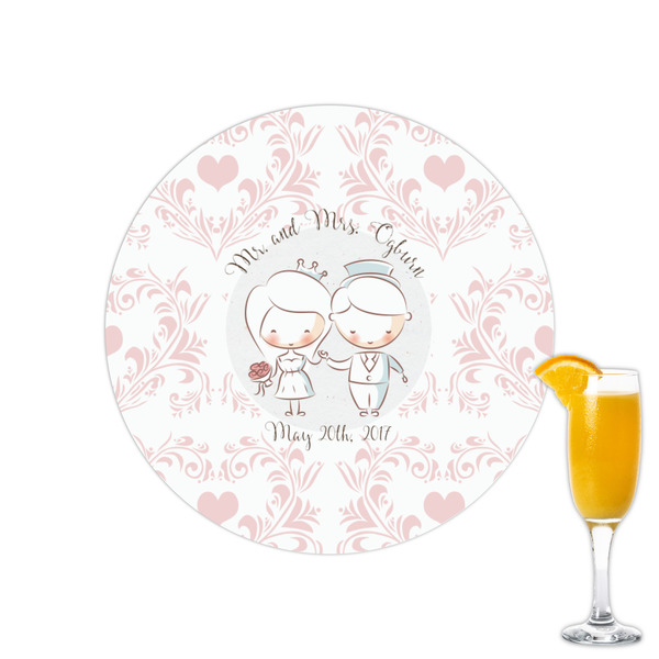 Custom Wedding People Printed Drink Topper - 2.15" (Personalized)