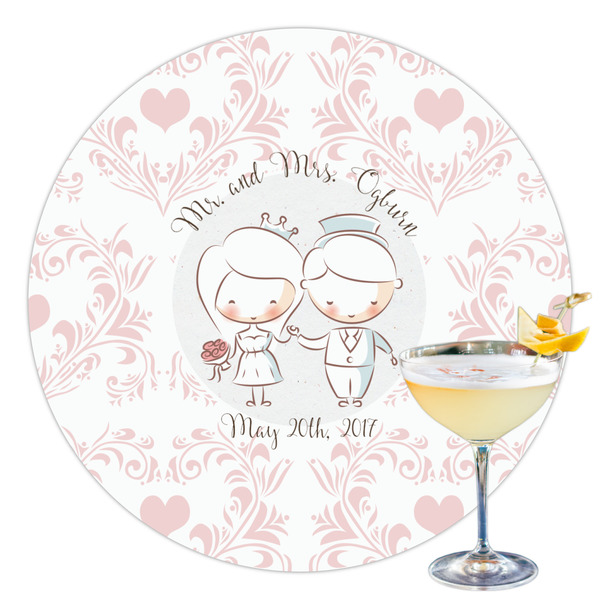 Custom Wedding People Printed Drink Topper - 3.5" (Personalized)