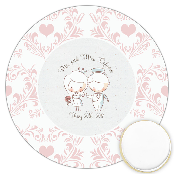 Custom Wedding People Printed Cookie Topper - 3.25" (Personalized)