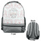 Wedding People Large Backpack - Gray - Front & Back View