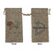 Wedding People Large Burlap Gift Bags - Front & Back