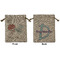 Wedding People Medium Burlap Gift Bag - Front and Back