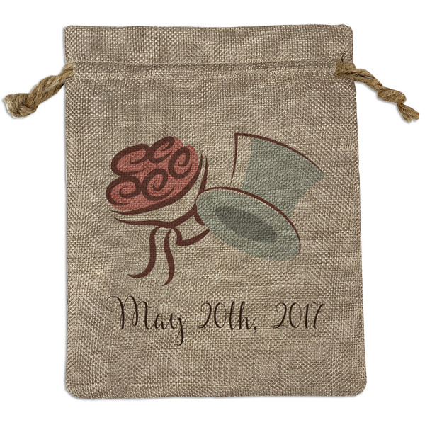 Custom Wedding People Burlap Gift Bag (Personalized)