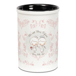 Wedding People Ceramic Pencil Holders - Black