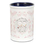 Wedding People Ceramic Pencil Holders - Blue