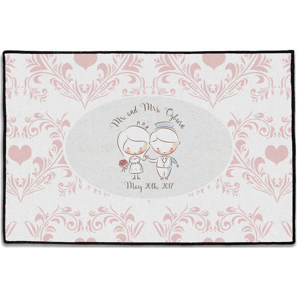 Custom Wedding People Door Mat - 36"x24" (Personalized)