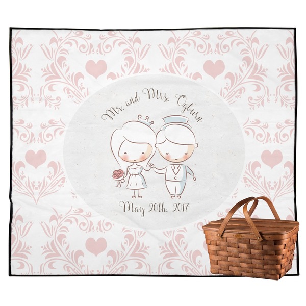 Custom Wedding People Outdoor Picnic Blanket (Personalized)