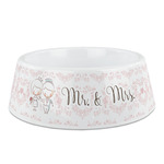 Wedding People Plastic Dog Bowl (Personalized)