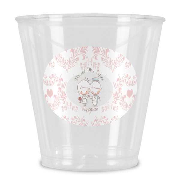 Custom Wedding People Plastic Shot Glass (Personalized)