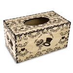 Wedding People Wood Tissue Box Cover - Rectangle (Personalized)