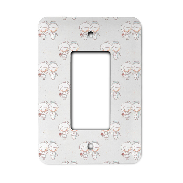 Custom Wedding People Rocker Style Light Switch Cover - Single Switch