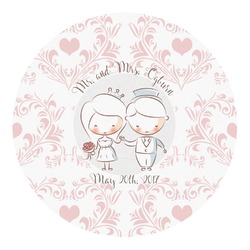 Wedding People Round Decal - Large (Personalized)