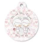 Wedding People Round Pet ID Tag (Personalized)