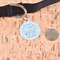 Wedding People Round Pet ID Tag - Large - In Context