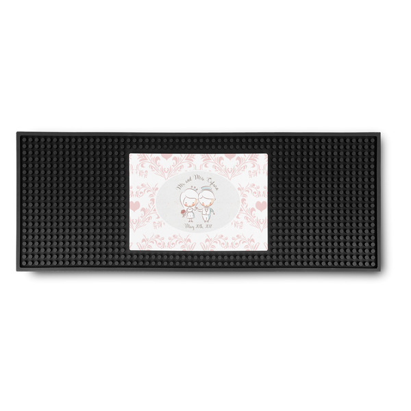 Custom Wedding People Rubber Bar Mat (Personalized)