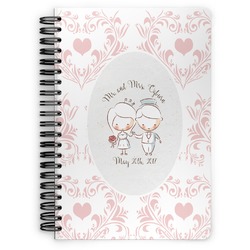 Wedding People Spiral Notebook - 7x10 w/ Couple's Names