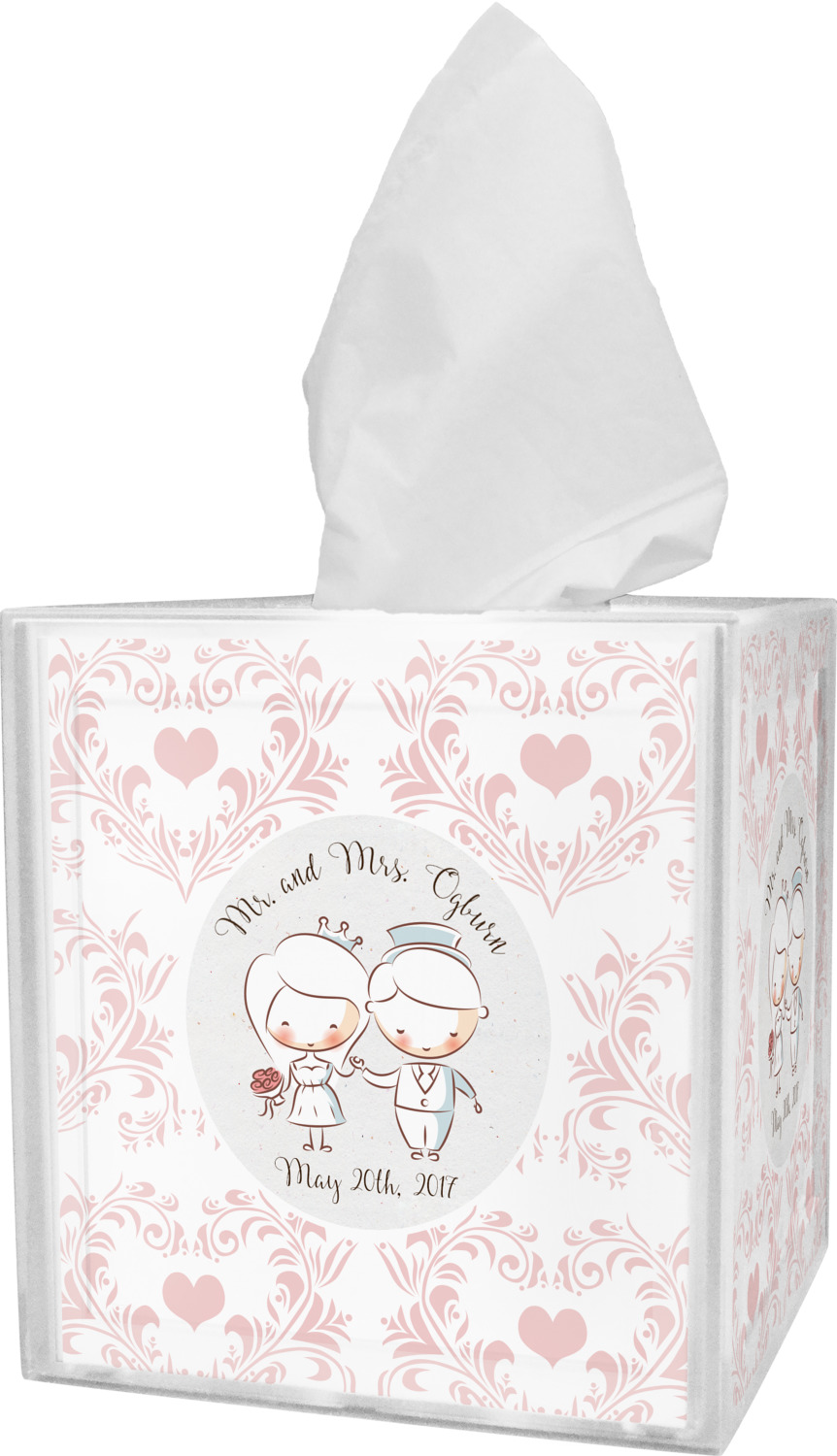 Wedding People Design Custom Tissue Box Cover