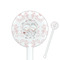 Wedding People White Plastic 5.5" Stir Stick - Round - Closeup