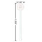 Wedding People White Plastic 5.5" Stir Stick - Round - Dimensions