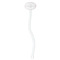 Wedding People White Plastic 7" Stir Stick - Oval - Single Stick