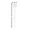 Wedding People White Plastic 7" Stir Stick - Round - Dimensions