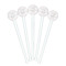 Wedding People White Plastic 7" Stir Stick - Round - Fan View