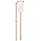 Wedding People Wooden 6.25" Stir Stick - Rectangular - Dimensions