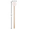 Wedding People Wooden 7.5" Stir Stick - Round - Dimensions