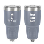 Baby Shower 30 oz Stainless Steel Tumbler - Grey - Double-Sided