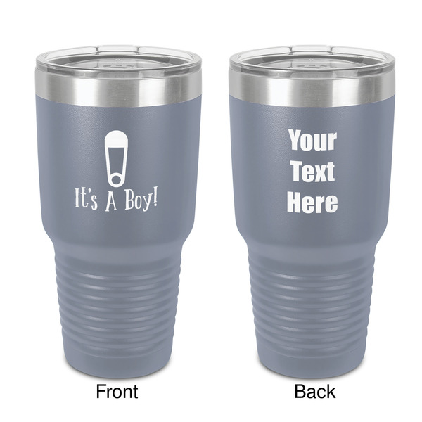 Custom Baby Shower 30 oz Stainless Steel Tumbler - Grey - Double-Sided