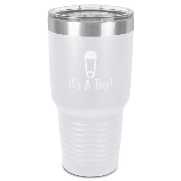 Custom Baby Shower 30 oz Stainless Steel Tumbler - White - Single-Sided