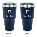 Baby Shower 30 oz Stainless Steel Tumbler - Navy - Double Sided