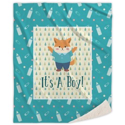 Baby Shower Sherpa Throw Blanket - 60"x80" (Personalized)