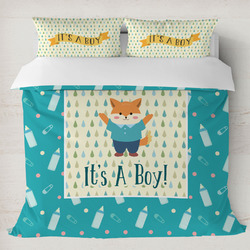 Baby Shower Duvet Cover Set - King (Personalized)