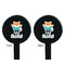 Baby Shower Black Plastic 7" Stir Stick - Double Sided - Round - Front & Back