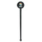 Baby Shower Black Plastic 7" Stir Stick - Round - Single Stick