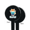 Baby Shower Black Plastic 7" Stir Stick - Single Sided - Round - Front & Back