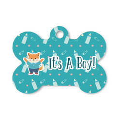 Baby Shower Bone Shaped Dog ID Tag - Small