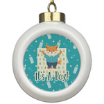 Baby Shower Ceramic Ball Ornament