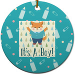 Baby Shower Round Ceramic Ornament