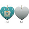 Baby Shower Ceramic Flat Ornament - Heart Front & Back (APPROVAL)