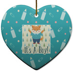 Baby Shower Heart Ceramic Ornament