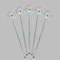 Baby Shower Clear Plastic 7" Stir Stick - Round - Fan View