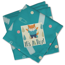 Baby Shower Cloth Cocktail Napkins - Set of 4