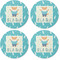 Baby Shower Coaster Round Rubber Back - Apvl