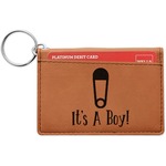 Baby Shower Leatherette Keychain ID Holder - Double Sided (Personalized)